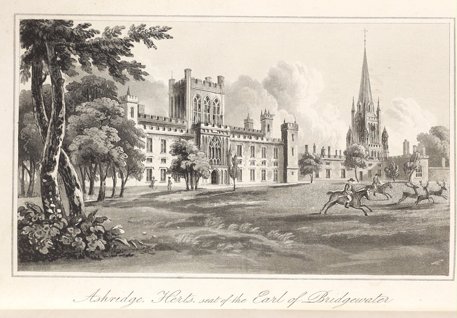 Hassell, James - Tour of the Grand Junction, 8vo, later half red morocco, with 24 uncoloured lithographs, London, 1819